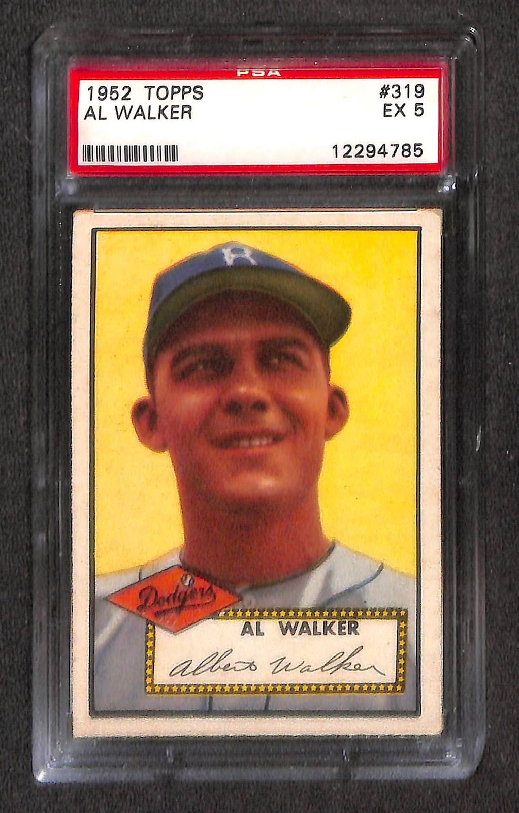 1952 Topps #319 AL WALKER PSA 5 EX 12294785