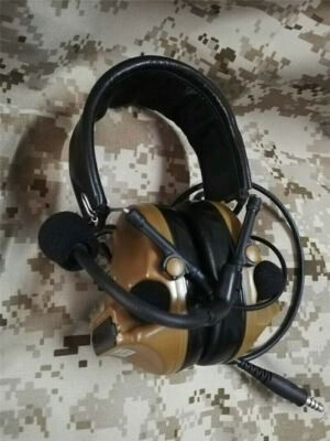 IN USA Comtac III Headset for TCA PRC148 152 Noise Reduction MBITR Headset Brown