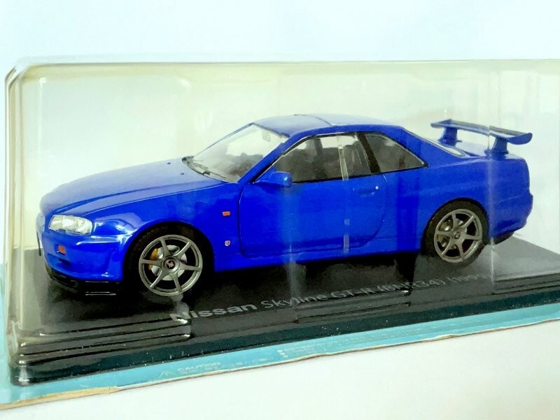 W440 新品 hachette NISSAN SKYLINE GT-R 1/24 Hachette NISSAN SKYLINE GT-R R34 V-SPEC BAYSIDE BLUE