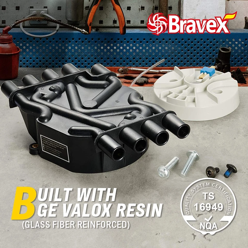 Kit de terminais de latão tampa e rotor distribuidor Bravex para Chevy GMC Vortec V8 - Imagem 2 de 4