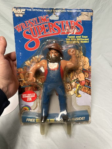 LJN WWF Wrestling Superstars Hill Billy JIM Figure...