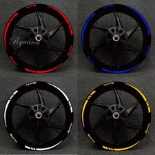 12Pcs Car Reflective Sport Strip Stickers Wheel Hub Rim Stripe Tape 18''-21''