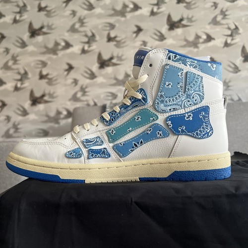 Sneakers basse Amiri Bone Runner UK8 EU42 Amiri scheletro bambino blu NUOVE - Foto 2 di 24