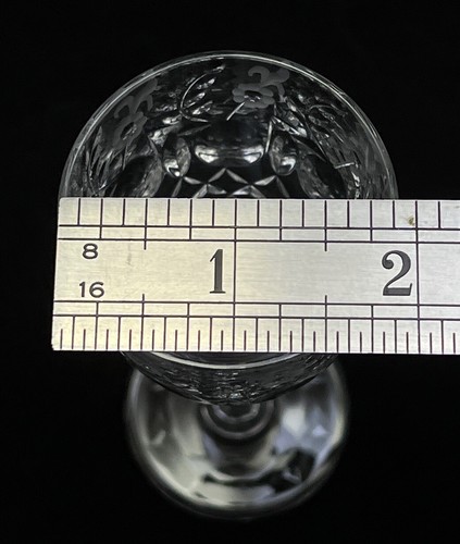 Rogaska Gallia Cordial Glass Crystal Etched Floral 5in 3Pc Set - Picture 9 of 11