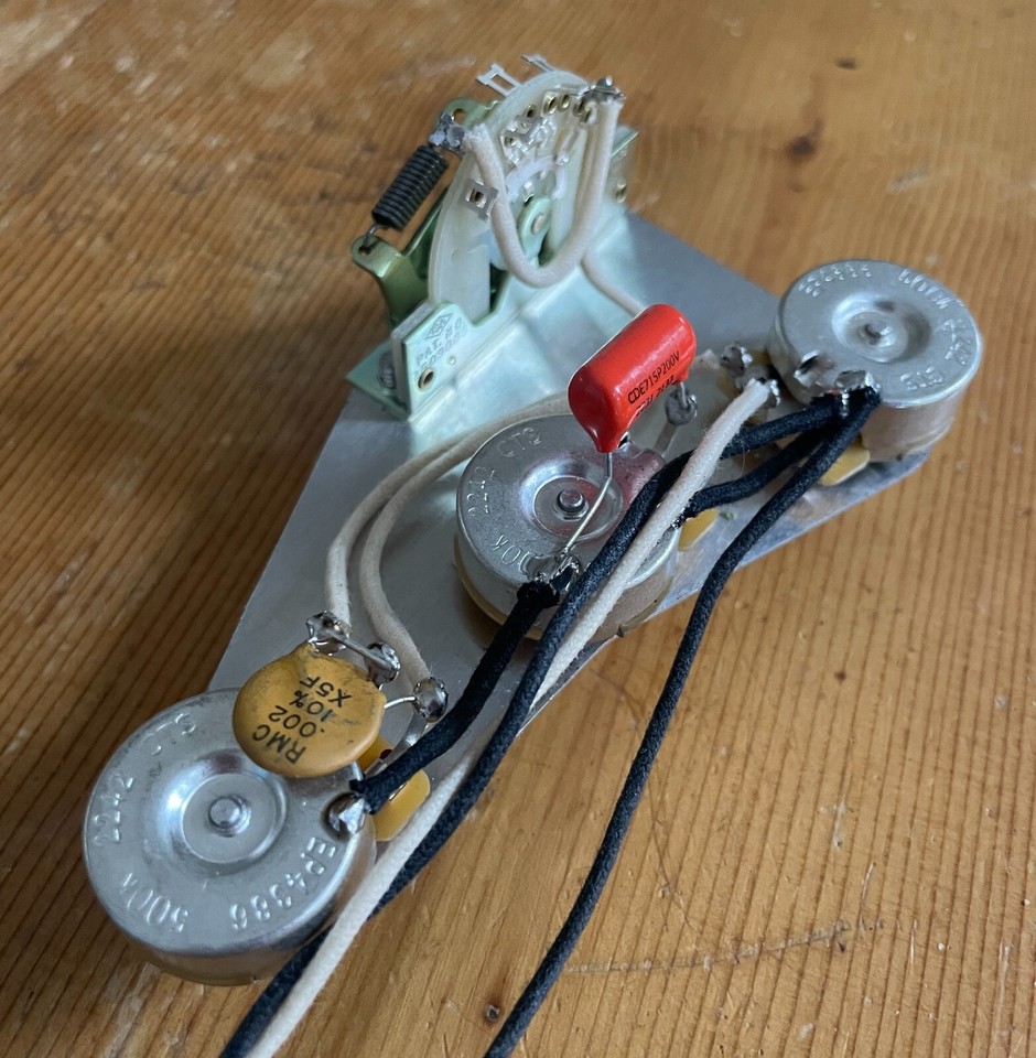 Fender Stratocaster PTB Passive Treble Bass Wiring Harness 500k CTS CRL