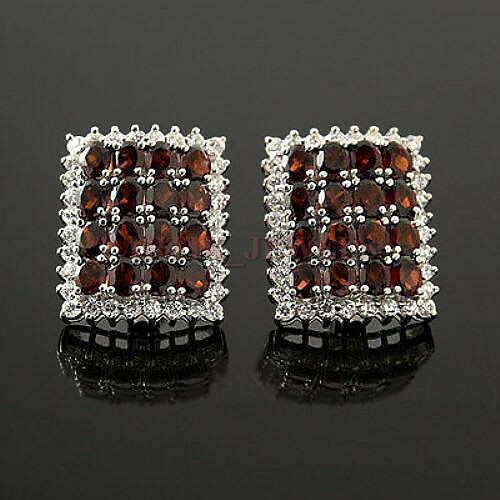Natural Smoky Quartz Gemstone with 925 Sterling Silver Cufflink #2505 - Picture 3 of 3
