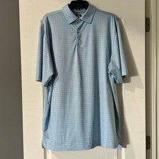Footjoy Polo Shirt Blue and White. Men's size Large