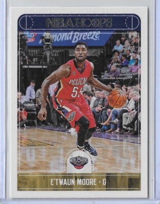 2017-18 Panini NBA Hoops Basketball E'Twaun Moore Card #164 New Orleans Pelicans