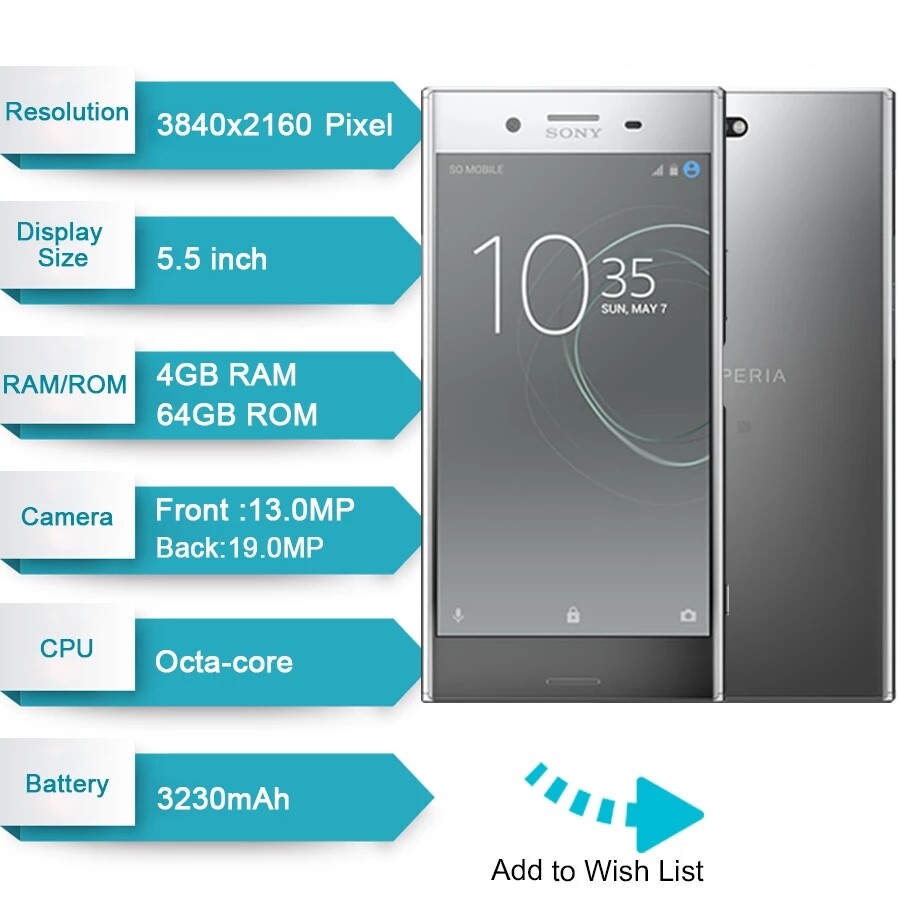 Sony Xperia XZ Premium G8142 64GB 4GB 19MP Unlocked Sony Xperia XZ Premium G8142 64GB 4GB 19MP Unlocked