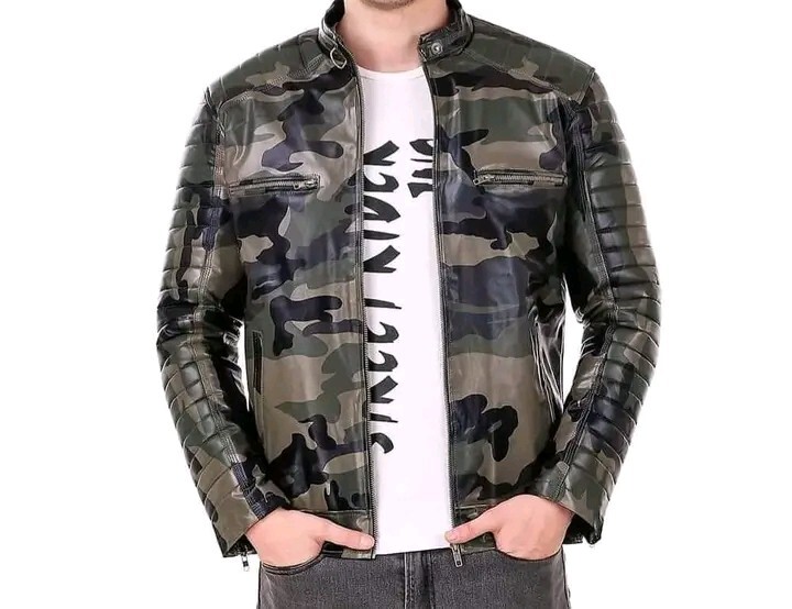 Genuine Leather Biker Jacket for Men - Custom Tailored Fit