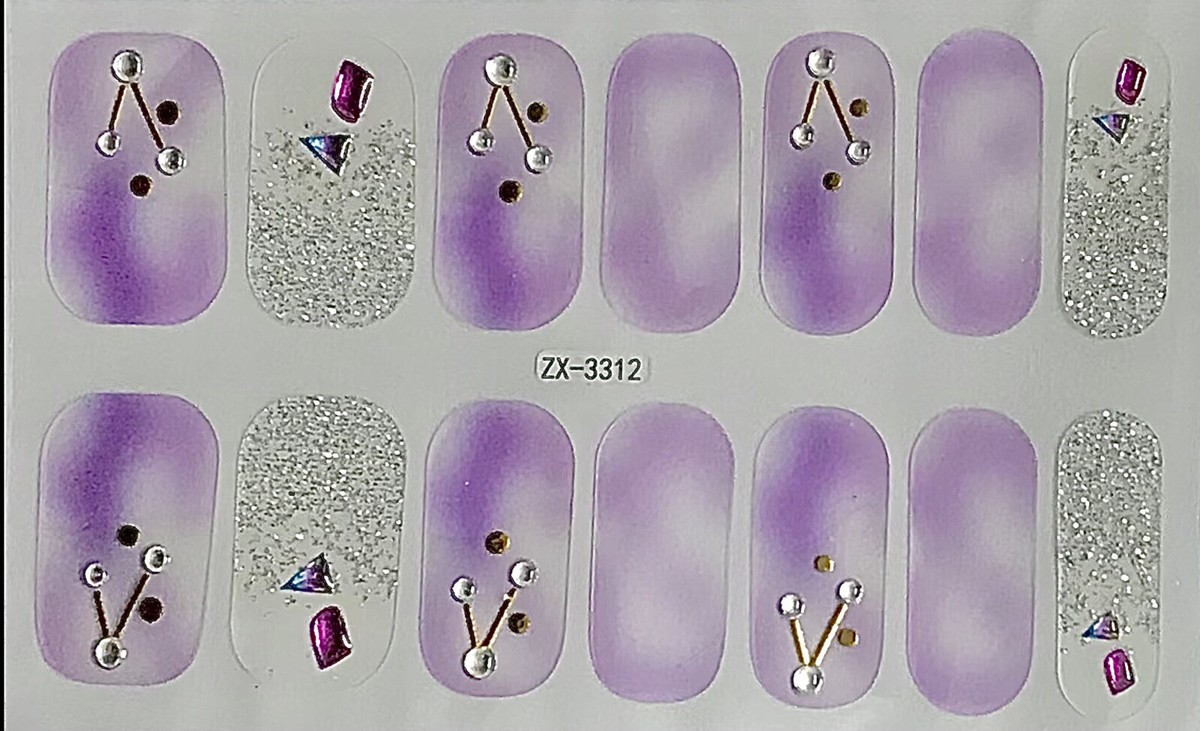 Color Gel Nail Polish Strips . ZX-3312. . Read Description Below