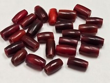 50 PCS RED BUFFALO HORN TUBE HAIR PIPE CHOKER BEADS 1/2" BD-66