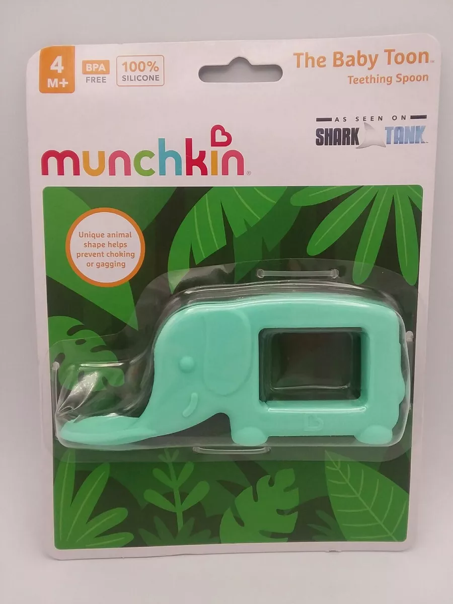 Munchkin The Baby Toon Silicone Teether Spoon Elephant - Mint NIP