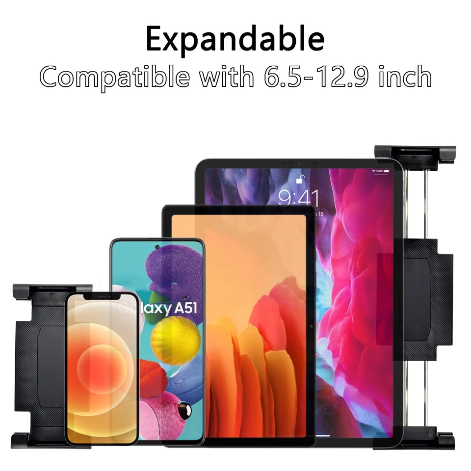 Aluminum Heavy Duty Drill Base Truck Semi Wall Mount For Apple Samsung Tablet - Image 4 of 4