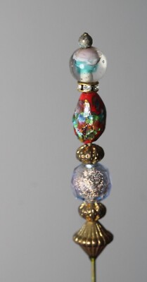 Antique Venetian Art Glass Bead Hat Stick Pin | eBay display picture 3