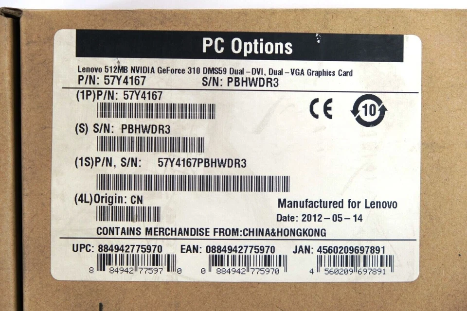 NEW Factory Sealed BOX. LENOVO NVIDIA GeForce GT-310 VGA PCI-E 16x Video Card. - Image 3 of 4