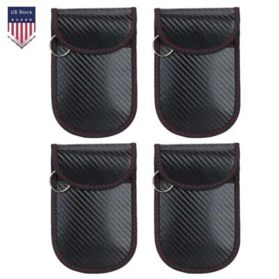 Faraday Bag RFID Signal Blocking Shielding Pouch Cell Phone Wallet Blocker 4PCS