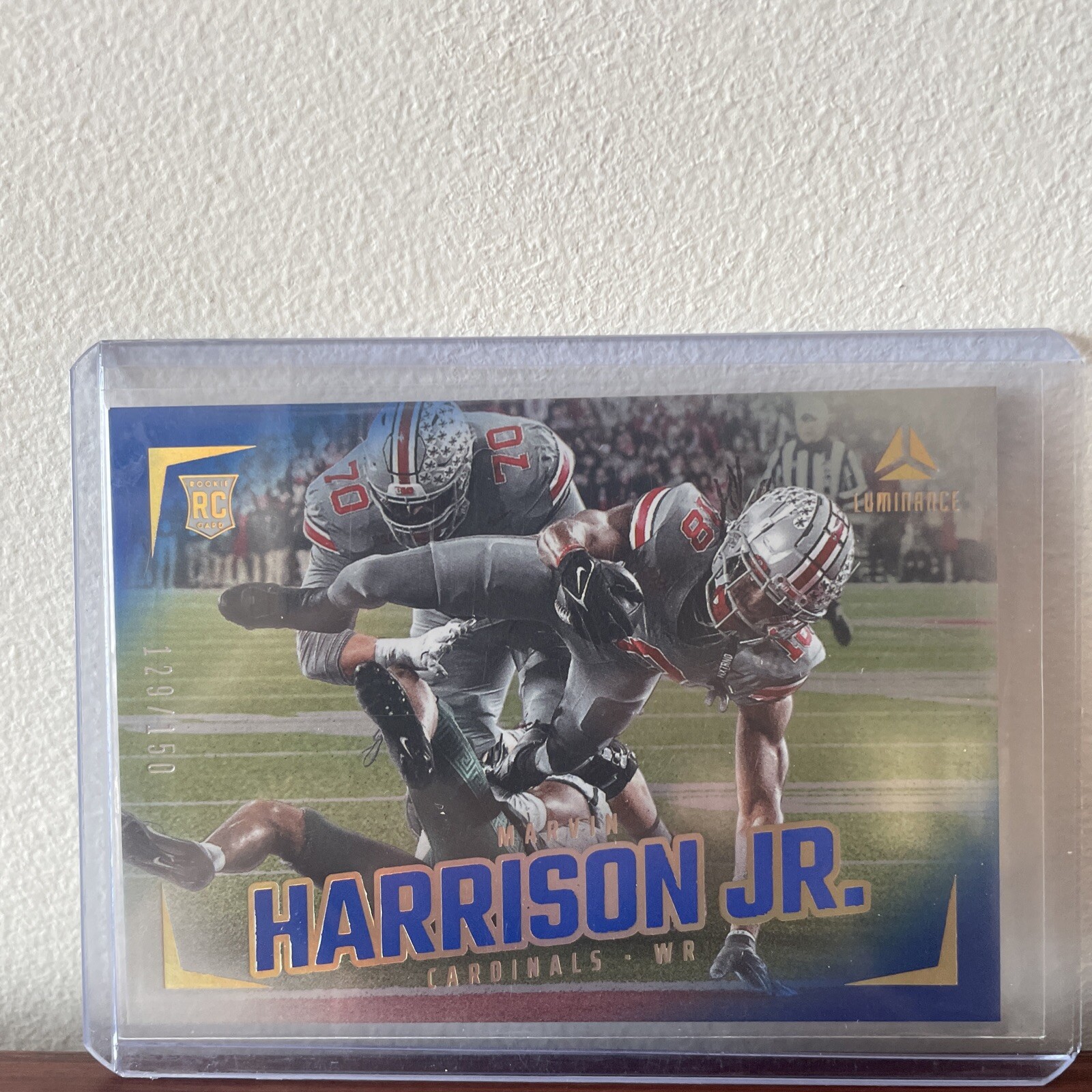 2024 RC Panini Luminance Marvin Harrison Jr /150 - BLUE - Cardinals - #180