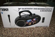 Naxa 7” Bluetooth Dvd Boombox W/ Tv &amp; Microphone • Ndl-287m