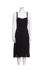 Reformation Black Midi Dress Size 6