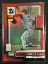 2022 Panini Donruss Variation Shohei Ohtani #147 Holo Red Pitching