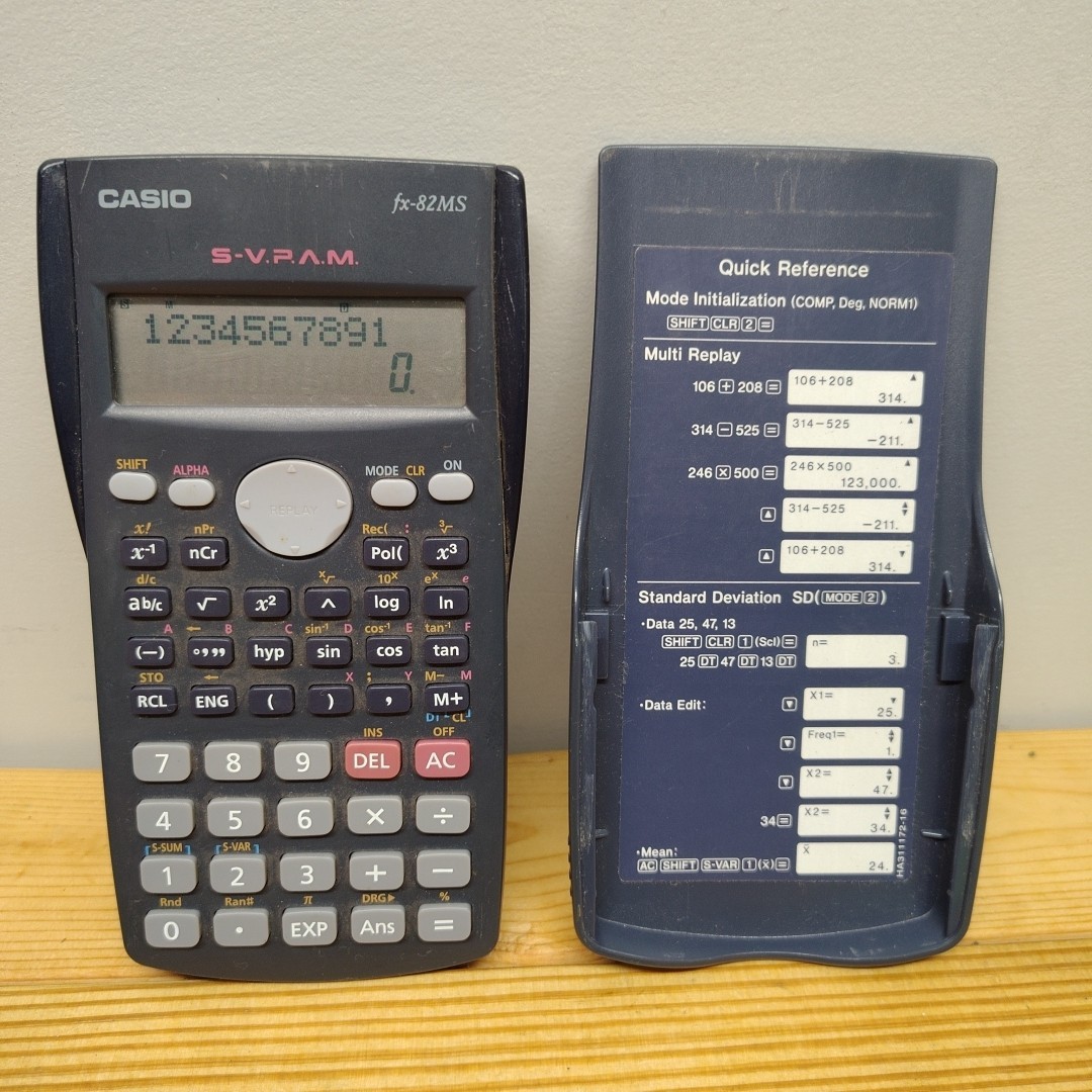 Fx 82ms Casio Calculator Register Online Casio Fx-82MS Scientific  Calculator 2-Line Display 240 Function STAT Data Editor