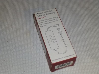 Mission Cables MC45 USB Power Cable for Amazon Fire TV - NEW IN SEALED BOX