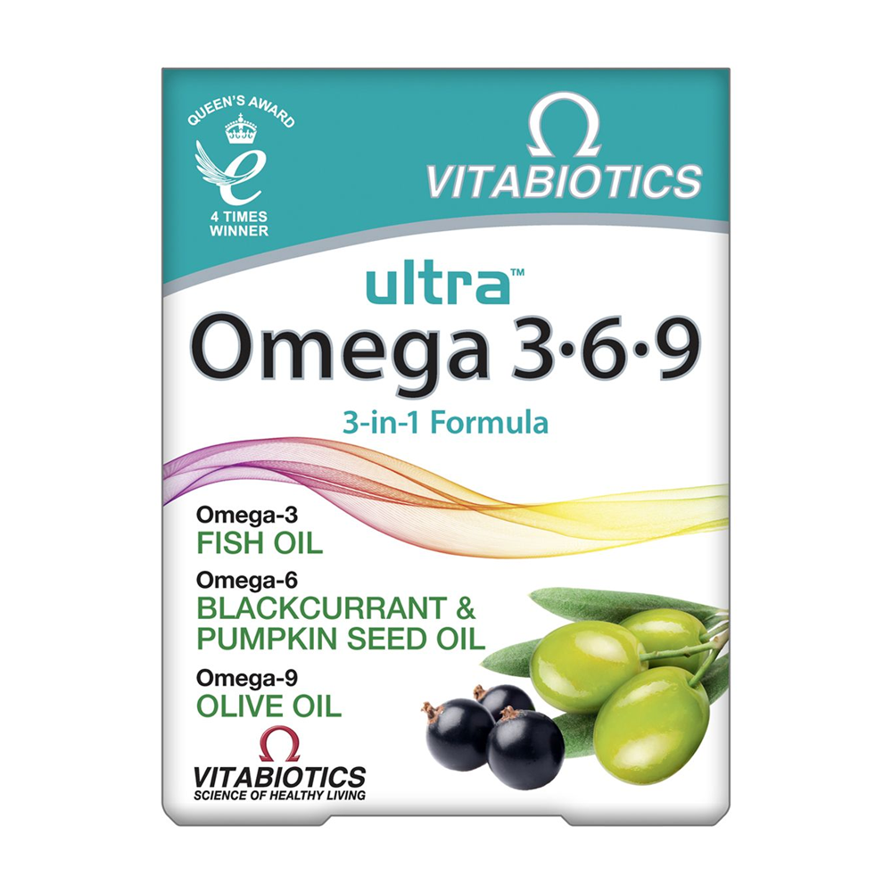 Vitabiotics Ultra Omega 3-6-9 369 Capsules - 3-In-1 Blend: Omega-3 From Fish Oil, Omega-6 Blackcurrant & Pumpkin Seed Oils, Omega-9 Olive Oil - Image 2