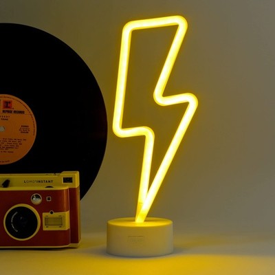 Legami - Neon Effect Led Lamp, It's a Sign, H 31cm, Flash Theme, Dual Power, USB