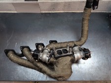 Twin Scroll T3 Turbo Manifold For Volvo B230, Twin Tial Wastegate Bonnet Exit