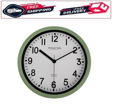 Mainstays Basic Indoor 8.78" Sage Analog Round Modern Wall Clock