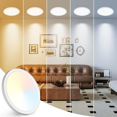 7 inch LED Ceiling Light, 3000K/3500K/4000K/5000K/6500K Adjustable Flush Moun...