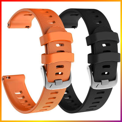 Armband Silikon 20mm Schwarz Orange für Forerunner 245 645 Vivoactive 3 5 Venu