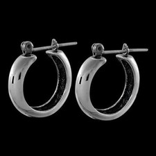 Large Silver Hoop Earrings