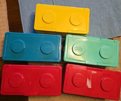 Chubs Stackables Baby Wipe Container Building Block Style Storage Cases Lot of 5