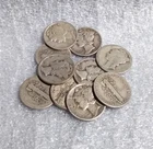 Mercury Dime Lot of 10 (Ten) 90% SILVER Coins   ***No Reserve Auction*** #4