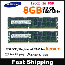 Samsung 128GB 16 8GB 2Rx4 PC3L-12800R 16pcs 1600MHz REGISTERED RDIMM Memory RAM