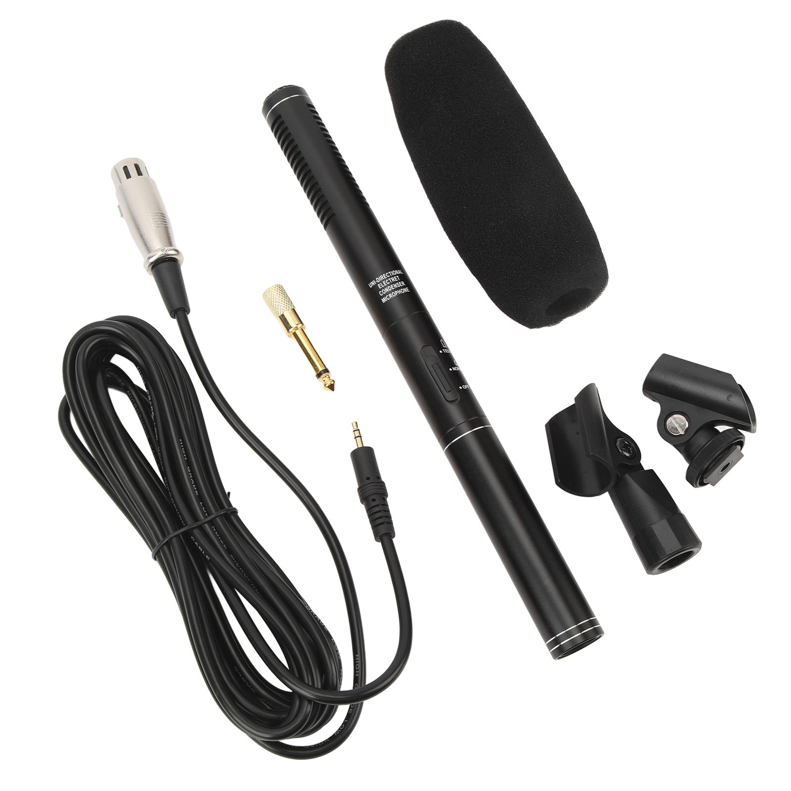 XLR Shotgun Condenser Microphone Professional Cardioid Mini Shotgun Condenser Mi
