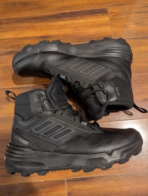 Adidas Terrex Unity Leather Mid Rain Ready Waterproof Boots Black Size 9 Hiking