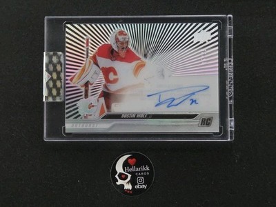 2023-24 Dustin Wolf /25 Outburst Rookie Auto #CC-DW Calgary Flames Upper Deck