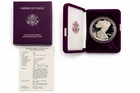 1986-S American Silver Eagle PROOF 1 Oz Silver - Coin & Box & COA