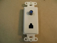LEVITON TV / PHONE decora insert 40659-T, Light Almond.