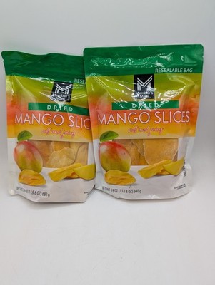 Member's Mark Dried Mango 24 oz Natural Sweet Dried Fruit Snack x2