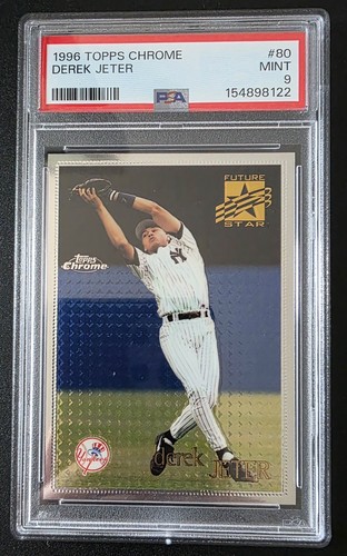 1996 Topps Chrome #80 Derek Jeter PSA 9