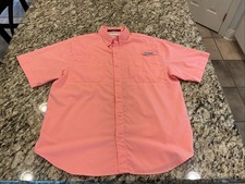 NWOT Columbia PFG TAMIAMI Short Sleeve Button Up Vented Fishing Shirt Mens M