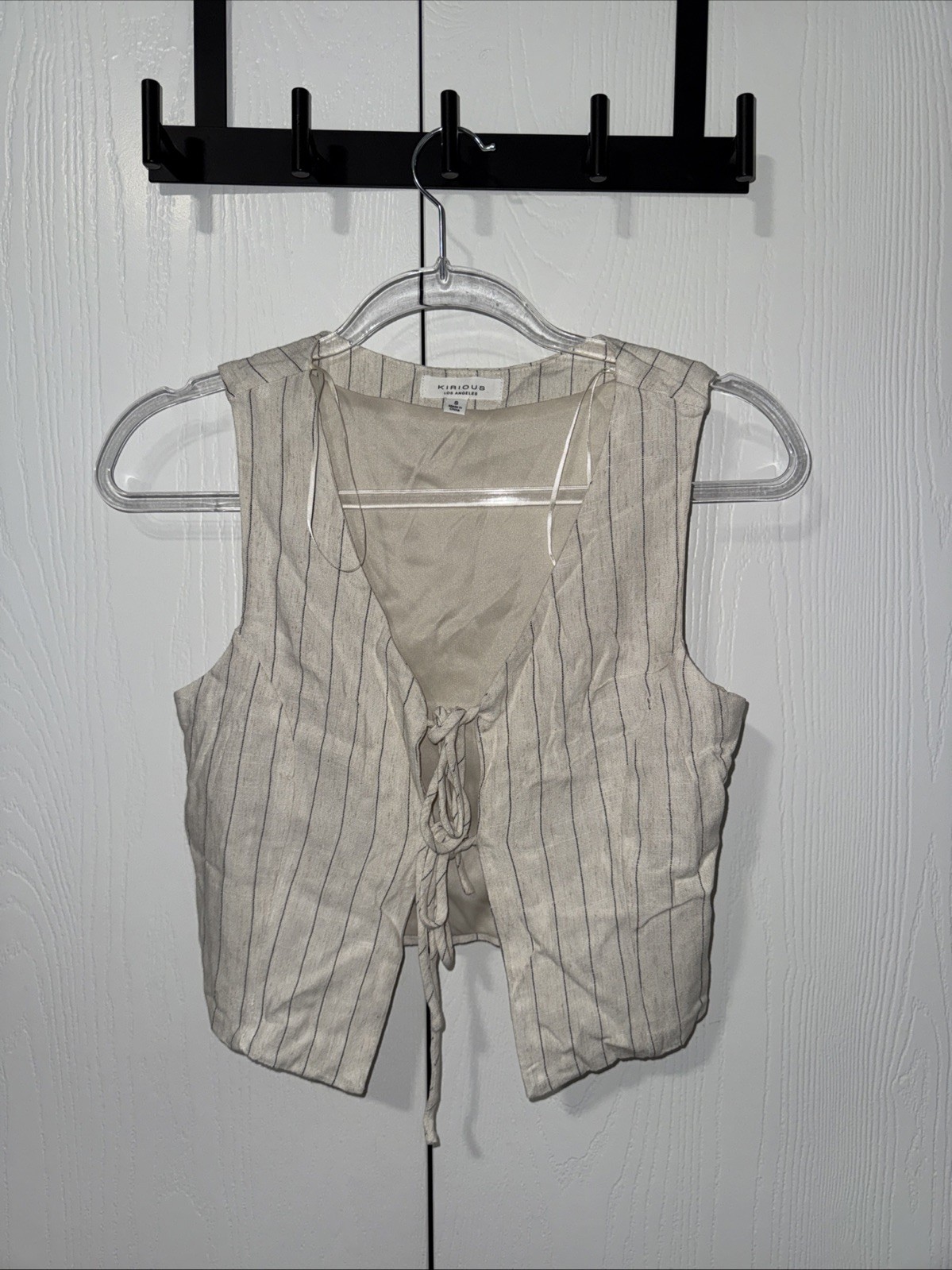 Kirious Los Angeles Women's Tank Top Size Small White Stripped