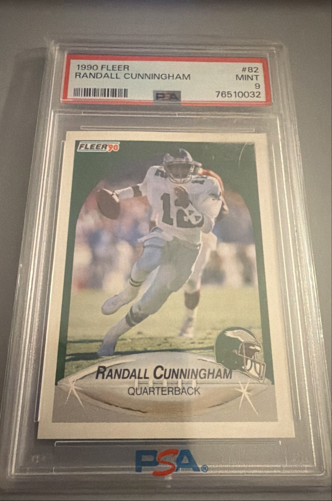 1990 Fleer - Randall Cunningham #82 PSA 9 Encased