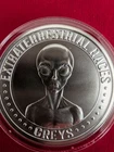 Greys Extraterrestrial Races 1 Ozt .999 Fine Silver Round