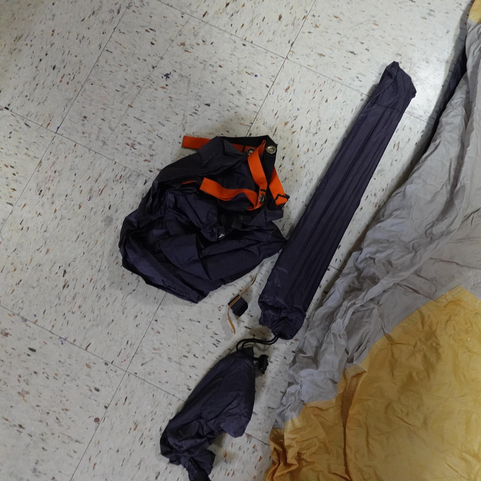 REI Half Dome 2 HC Tent 2 Person Backpacking W Rainfly Poles Stakes Orange Gray