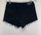 American Eagle Shorts Womens 6 Black High Waist Cutoff Distressed Festival Denim — photo 4